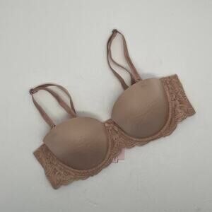 Everyday Lace-Trim T-Shirt Bra - Nude